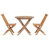 vidaXL Set da Pranzo per Giardino 3 pz Marrone