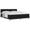 vidaXL Letto box spring con materasso Nero 180 x 200 cm Tessuto