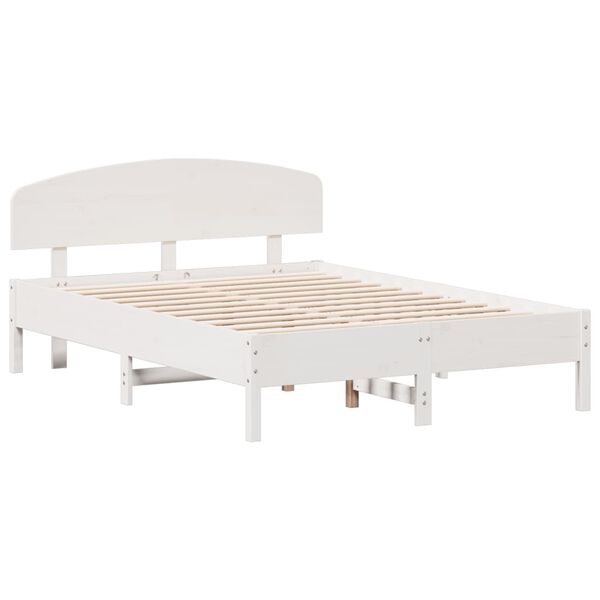 vidaXL Letto senza Materasso Bianco 140x190 cm Legno Massello di Pino