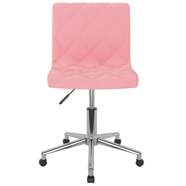 vidaXL Sedie da Pranzo Girevoli 2 pz Rosa in Velluto