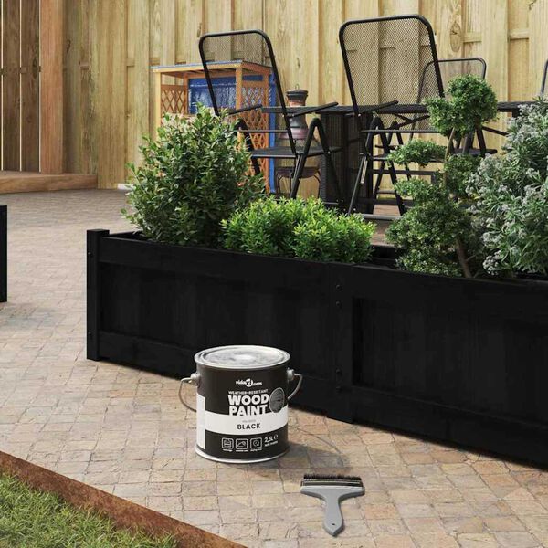 vidaXL Vernice per legno Nero 16,5 x 16,5 x 15,9 cm Stampa da parete