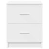 vidaXL Comodini 2 pz con 2 Cassetti Bianchi 40x36x50 cm