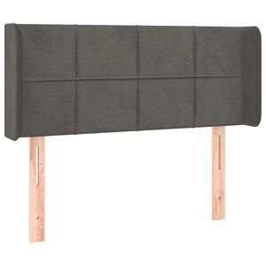 vidaXL Testiera ad Orecchio Grigio Scuro 83x16x78/88 cm in Velluto