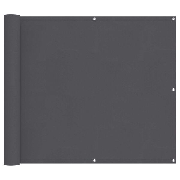 vidaXL Schermo da balcone Antracite 100 x 600 cm Tessuto Oxford