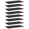 vidaXL Ripiani per Libreria 8pz Nero Lucido 60x30x1,5cm Multistrato
