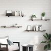 vidaXL Mensole Parete 4pz Rovere Fumo 100x20x1,5 cm Legno Multistrato