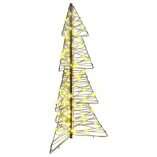 vidaXL Albero di Natale con 100 LED Bianco caldo 120 cm Rattan