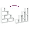 vidaXL Libreria Divisorio 4 Ripiani Bianca 143,5x29x143,5cm Truciolato