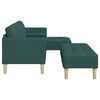 vidaXL Set di divani 2 pcs Verde Scuro 173 x 131 x 67 cm Tessuto