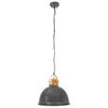 vidaXL Lampada Soffitto Industriale Grigia Rotonda 51 cm E27 in Mango