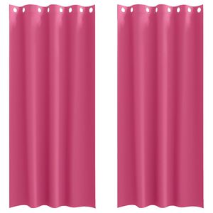 vidaXL Tende Blackout con Anelli 2 pz Rosa Vivo 225 x 140 cm
