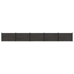 vidaXL Pannello di Recinzione 5 pcs WPC e Alluminio Nero