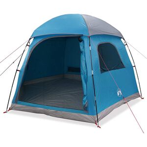 vidaXL Tenda Familiare Igloo per 6 Persone Blu Impermeabile