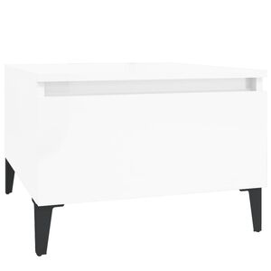 vidaXL Tavolino Bianco Lucido 50x46x35 cm in Legno Multistrato
