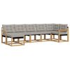 vidaXL Set di divani da esterno 7 pcs Bianco e Grigio Chiaro