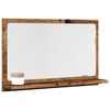 vidaXL Mobile da Bagno con Specchio Legno Antico 60x11x37cm Truciolato