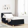 vidaXL Letto a molle con materasso Nero 90 x 200 cm Tessuto
