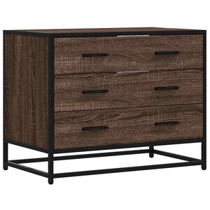 vidaXL Cassettiera Rovere Marrone 70x41x56 cm in Legno Multistrato
