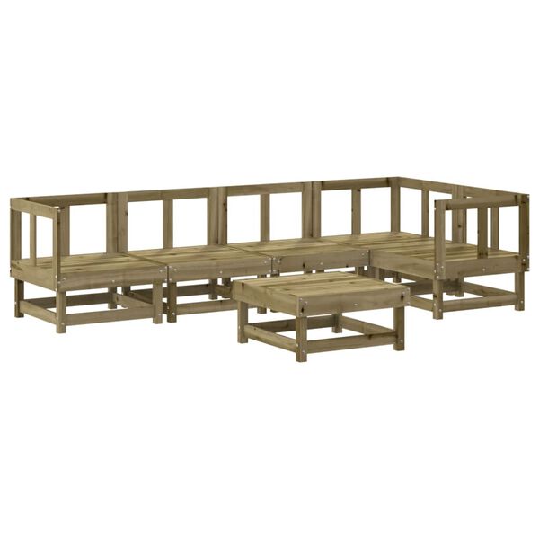 vidaXL Set Salotto da Giardino 6 pz in Legno Impregnato di Pino