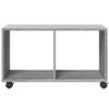 vidaXL Mobiletto con Ruote Grigio Sonoma 72x33x42,5 cm in Truciolato