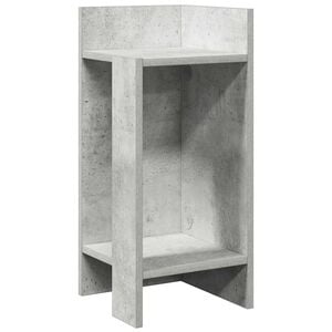 vidaXL Tavolino Laterale con Ripiano Grigio Cemento 25,5x27x60 cm