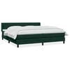 vidaXL Giroletto a Molle con Materasso Verde Scuro 180x220 cm Velluto
