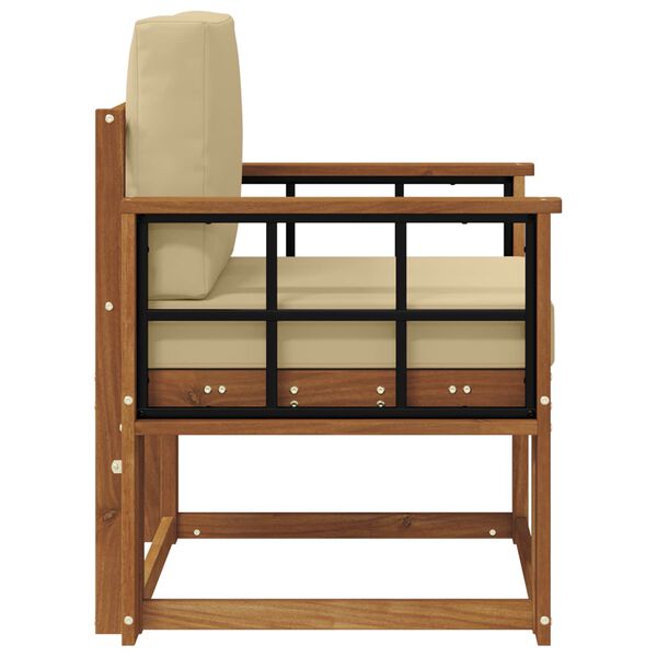 vidaXL Divano da esterno Legno di Acacia Massello e Poliestere