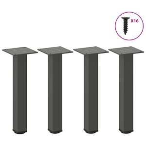 vidaXL Gambe per tavolino 4 pz Antracite 30-32 cm Acciaio