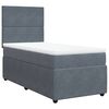 vidaXL Giroletto a Molle con Materasso Grigio Scuro 90x190 cm Velluto