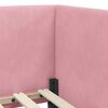 vidaXL Cornice del letto ad angolo Rosa 90 cm x 200 cm Tessuto