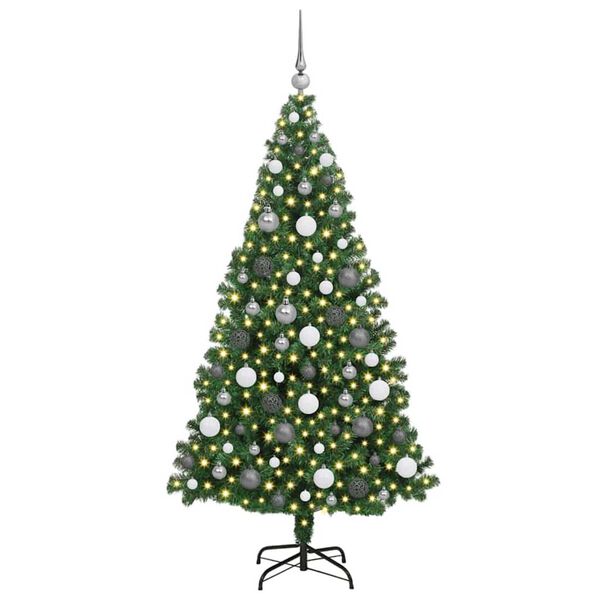 vidaXL Albero di Natale artificiale con 300 LED Verde 180 cm