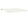 vidaXL Tenda Automatica con Sensore Vento e LED 500x350 cm Crema