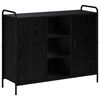 vidaXL Credenza Rovere Nero 97 x 33 x 81 cm Legno ingegnerizzato