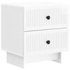 vidaXL Armadio da Notte con cassetto Bianco Lucido 43 x 34,5 x 47,5 cm
