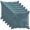 vidaXL Federa 6 pz HOUTEN Blu 70 x 70 cm Tessuto Chenille