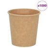 vidaXL Bicchieri da Caff&egrave; in Carta 1000 pz 4oz 100ml Marrone