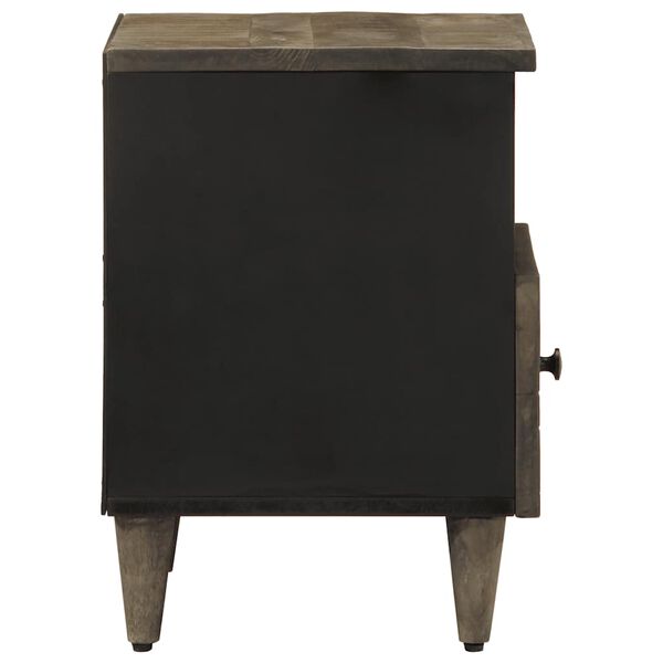 vidaXL Comodini 2pz Grigio Chiaro 40x33x46 cm in Legno Massello Mango