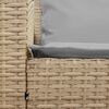 vidaXL Divano da Giardino con Cuscini a 5 Posti Beige in Polyrattan