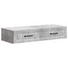 vidaXL Tavolino da Parete Laterale Grigio Cemento 87,5 x 34,5 x 17 cm