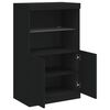 vidaXL Credenza con Luci LED Nera 60,5x37x100 cm