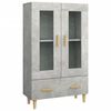vidaXL Credenza Grigio Cemento 70x31x115 cm in Legno Multistrato