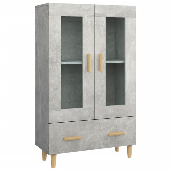 vidaXL Credenza Grigio Cemento 70x31x115 cm in Legno Multistrato