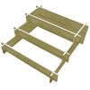 vidaXL Fioriera a 3 Livelli 90x90x35 cm in Legno Impregnato