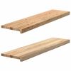 vidaXL Davanzali 2 pz Non Trattati 100x25x2cm Legno Massello di Rovere