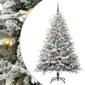 vidaXL Albero di Natale Artificiale Pre-illuminato con Set di Palline