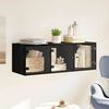 vidaXL Armadietto a muro Rovere Nero 102 x 37 x 35 cm