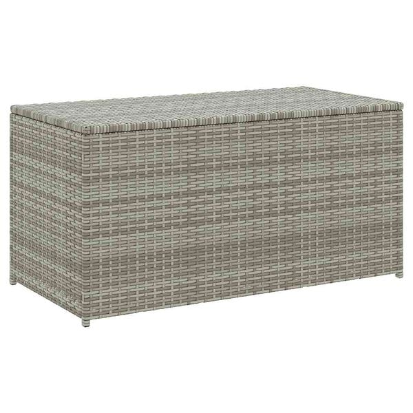 vidaXL Baule da Giardino in Polyrattan 100x50x50 cm Grigio