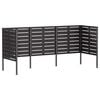 vidaXL Schermo per bidone della spazzatura 249 x 85 x 113 cm Acciaio