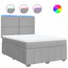 vidaXL Giroletto a Molle con Materasso Grigio Chiaro 140x200cm Tessuto