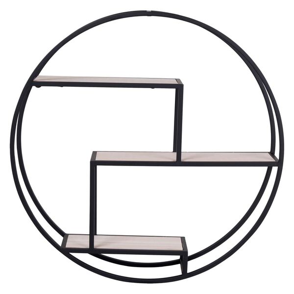 House Nordic Mensola a Muro Isa Rotonda Nera e Naturale